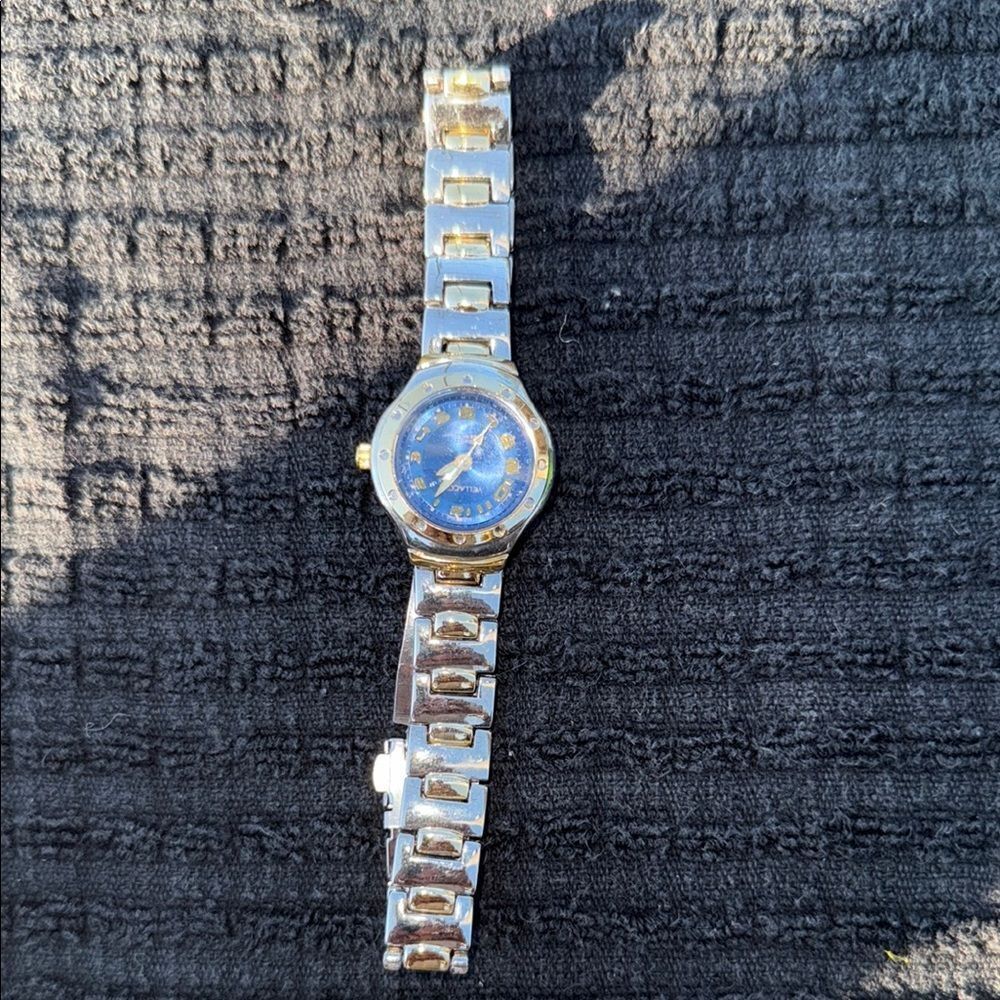 Vellaccio Silver Gold Watch with Blue Dial